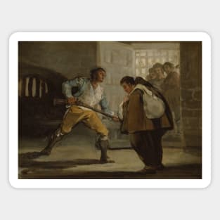 El Maragato Threatens Friar Pedro de Zaldivia with His Gun by Francisco Goya Magnet